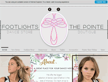 Tablet Screenshot of footlights-dance.com